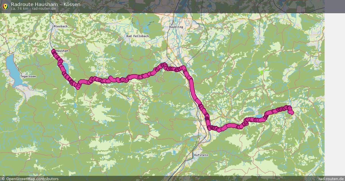 Fahrradroute Hausham – Kössen