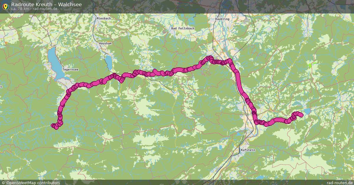 Fahrradroute Kreuth – Walchsee