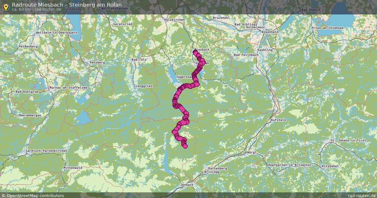 Fahrradroute Miesbach – Steinberg Am Rofan