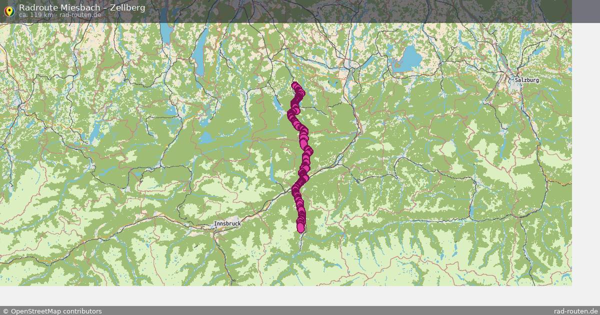 Fahrradroute Miesbach – Zellberg
