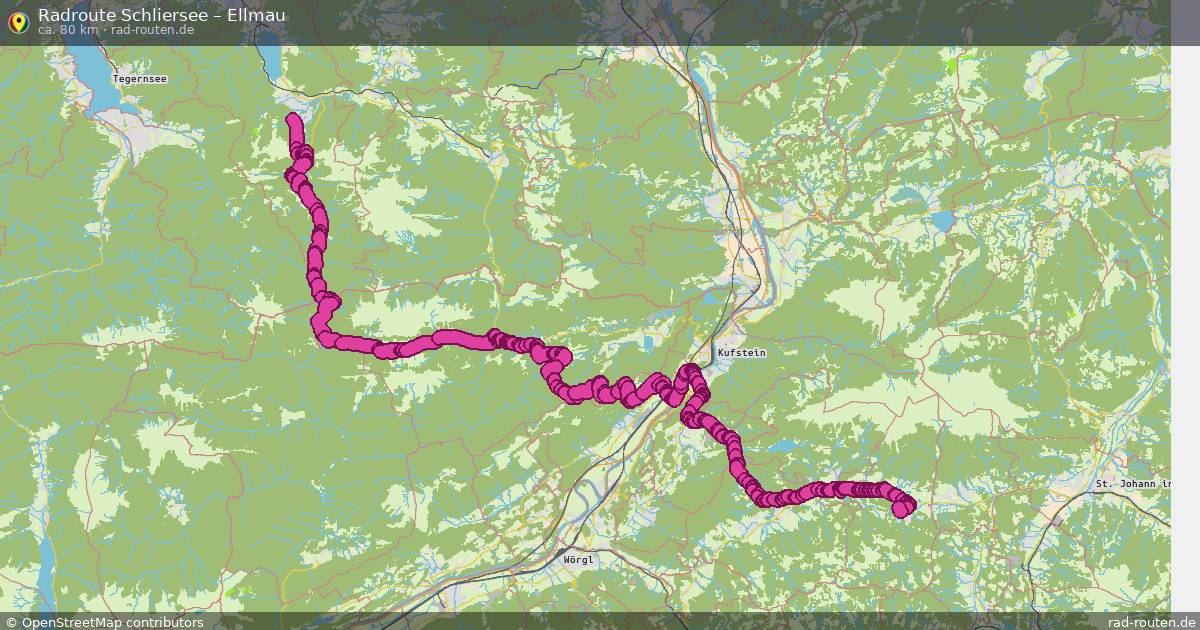 Fahrradroute Schliersee – Ellmau