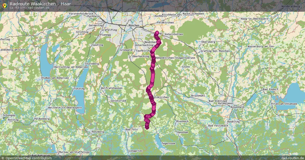 Fahrradroute Waakirchen – Haar