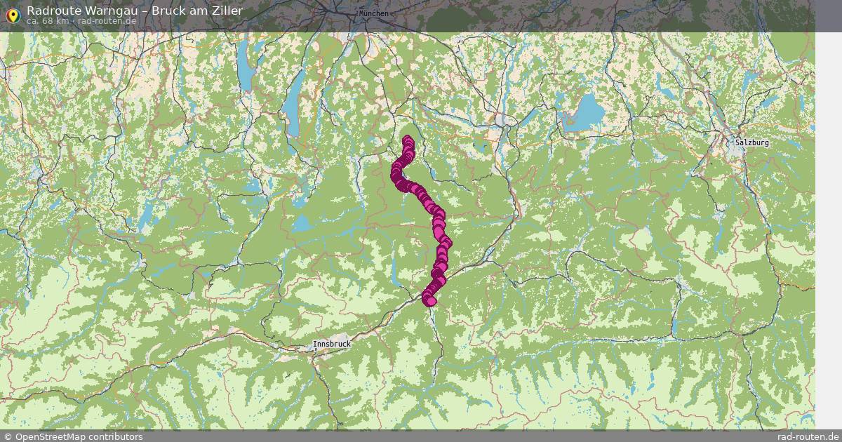 Fahrradroute Warngau – Bruck Am Ziller