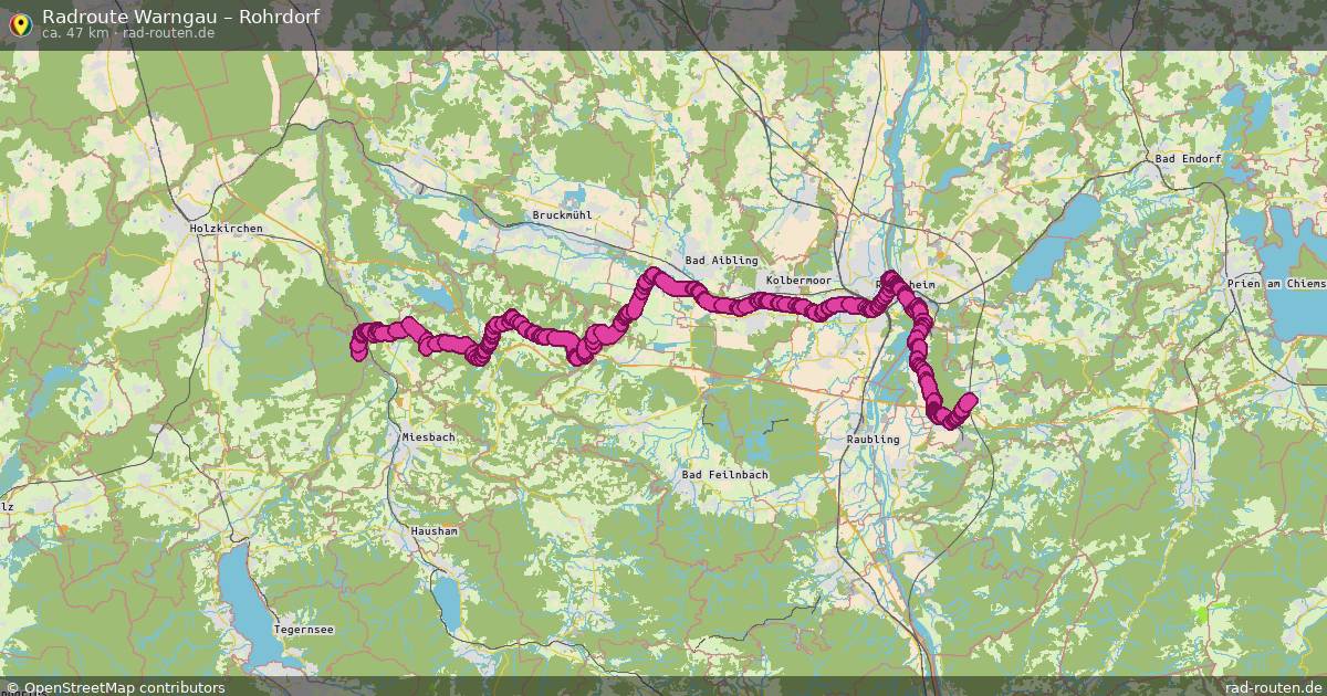 Fahrradroute Warngau – Rohrdorf