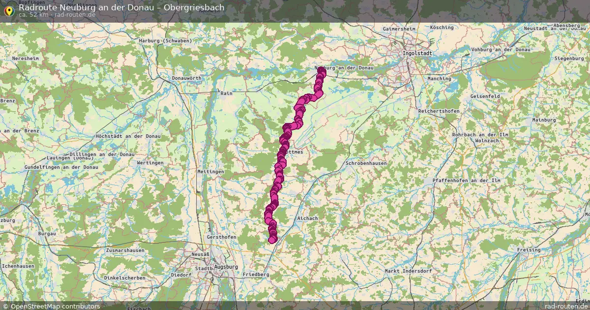 Radtour Neuburg An Der Donau – Obergriesbach