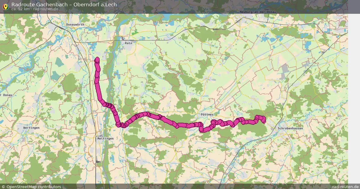 Radtour Gachenbach – Oberndorf A.lech