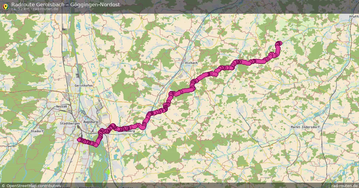 Radtour Gerolsbach – Göggingen-Nordost