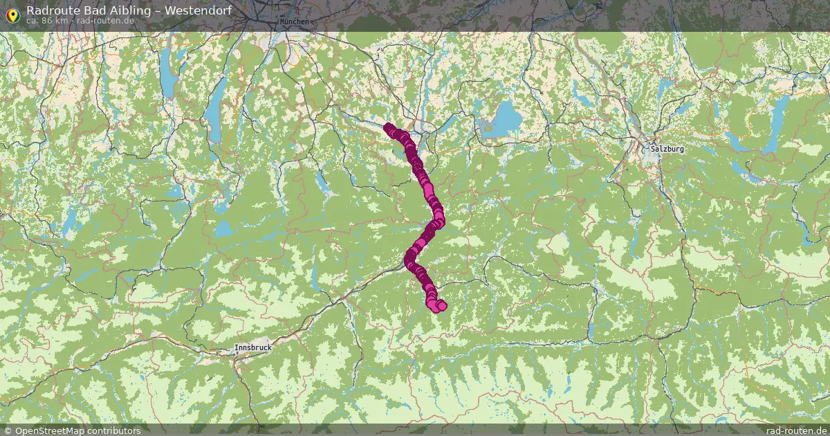 Fahrradroute Bad Aibling – Westendorf