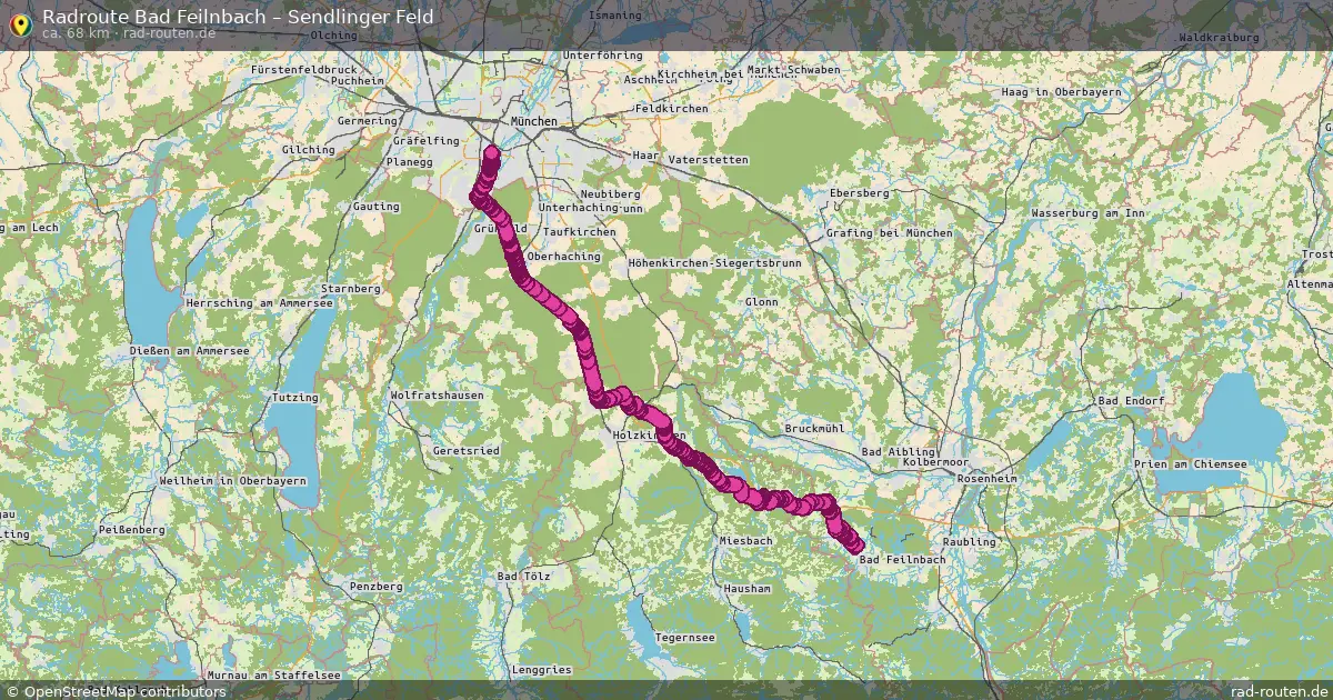 Fahrradroute Bad Feilnbach – Sendlinger Feld