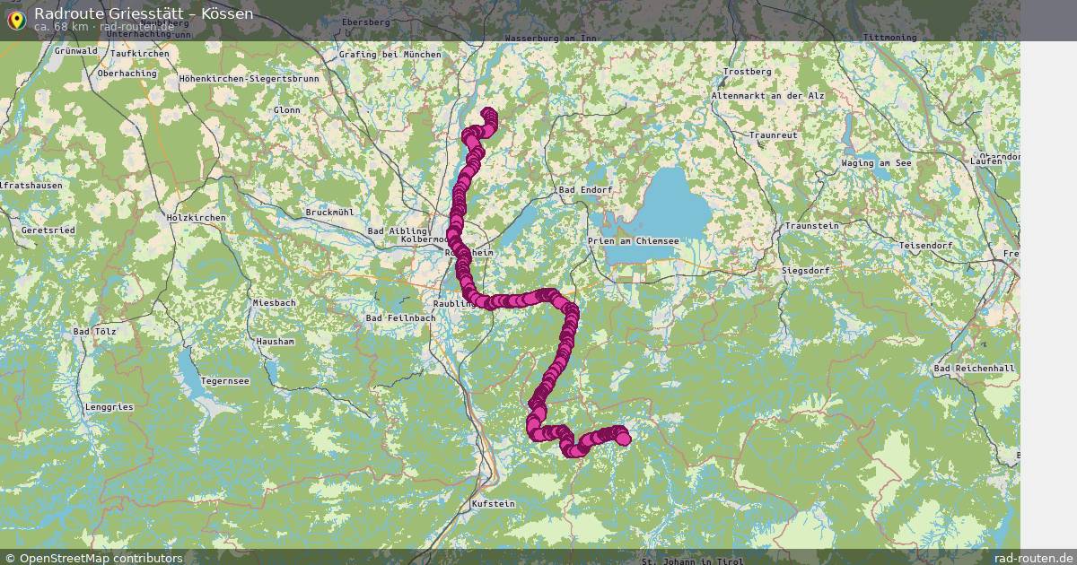 Fahrradroute Griesstätt – Kössen