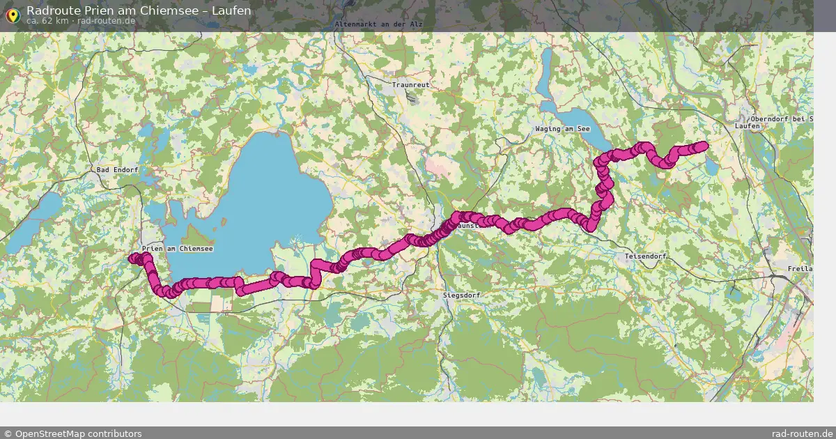 Fahrradroute Prien Am Chiemsee – Laufen (62 km) – Rad-Routen.de