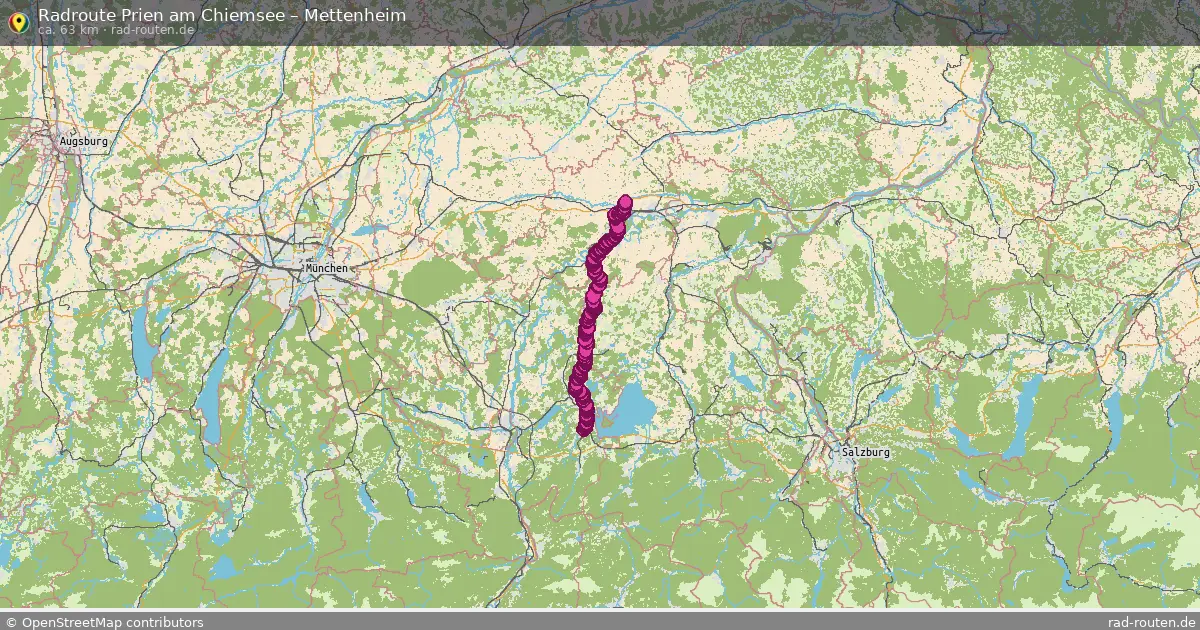 Fahrradroute Prien Am Chiemsee – Mettenheim