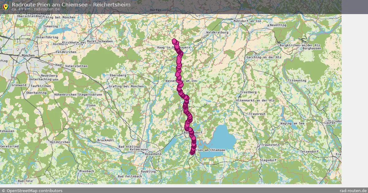 Fahrradroute Prien Am Chiemsee – Reichertsheim (49 km) – Rad-Routen.de