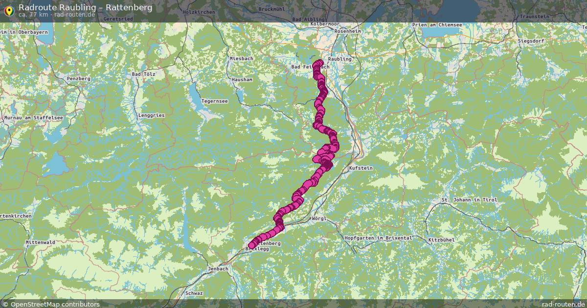Fahrradroute Raubling – Rattenberg