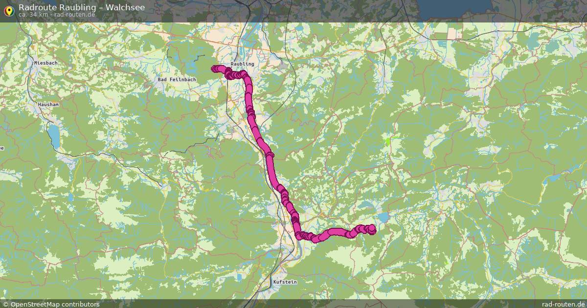 Fahrradroute Raubling – Walchsee