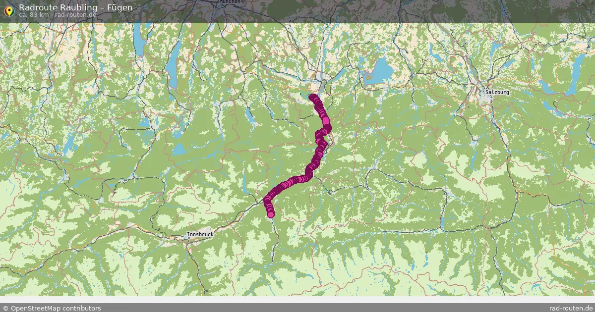Fahrradroute Raubling – Fügen