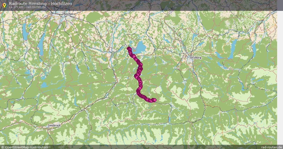 Fahrradroute Rimsting – Hochfilzen