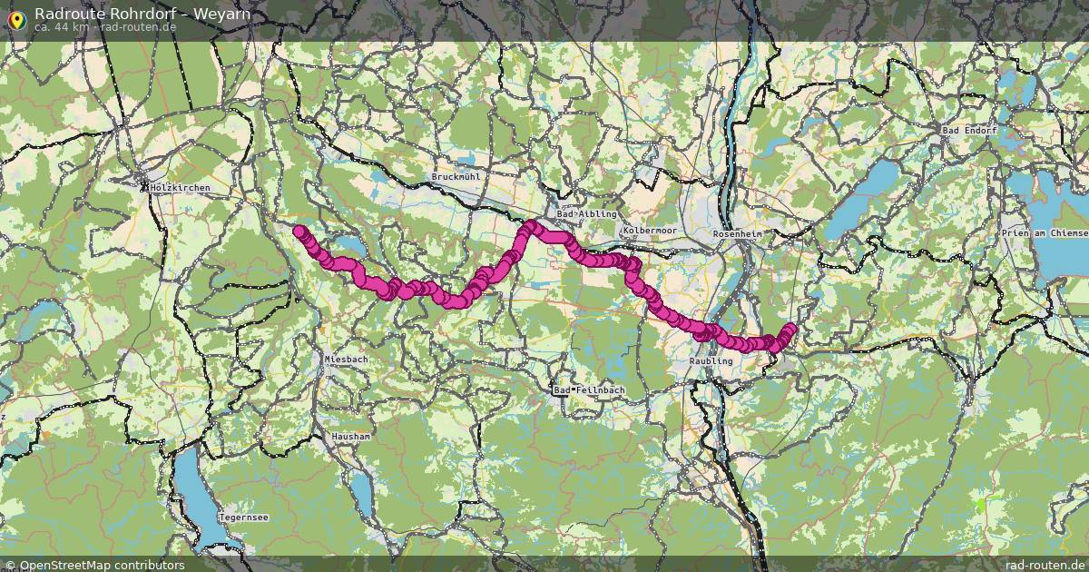 Fahrradroute Rohrdorf – Weyarn
