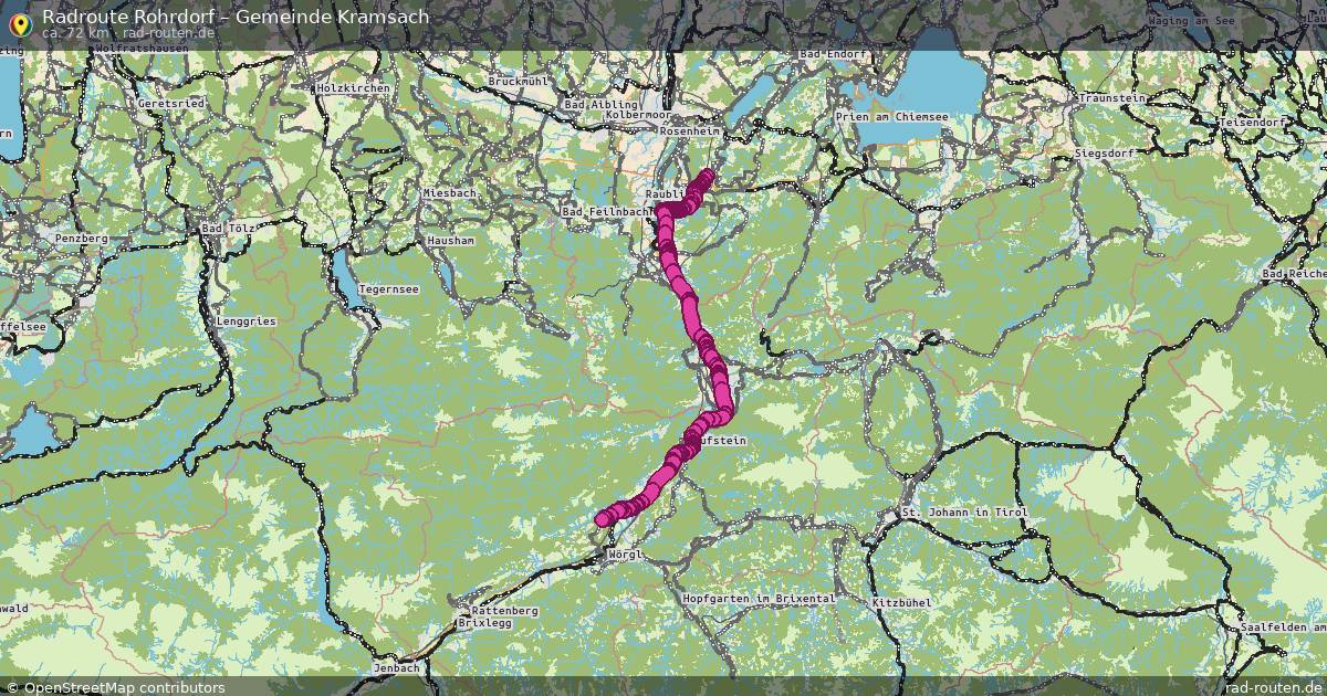 Fahrradroute von Rohrdorf nach Gemeinde Kramsach