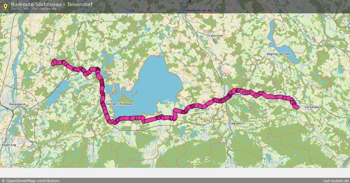 Fahrradroute Söchtenau – Teisendorf (61 km) – Rad-Routen.de