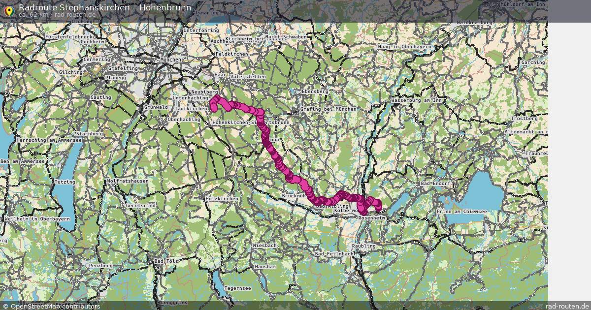 Fahrradroute Stephanskirchen – Hohenbrunn