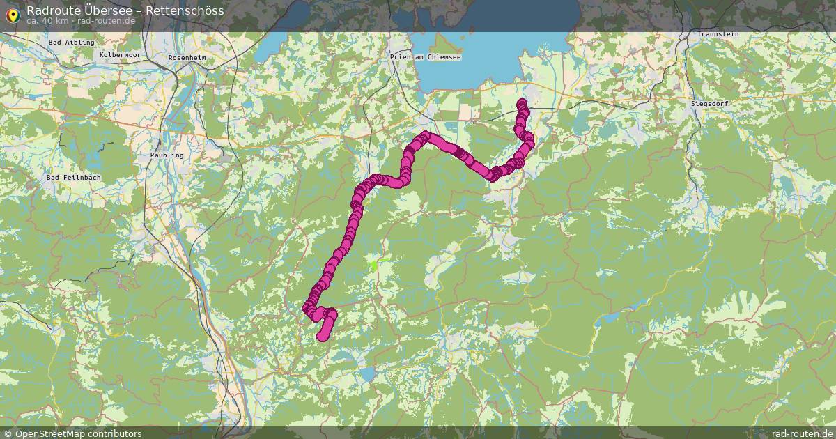 Fahrradroute Übersee – Rettenschöss