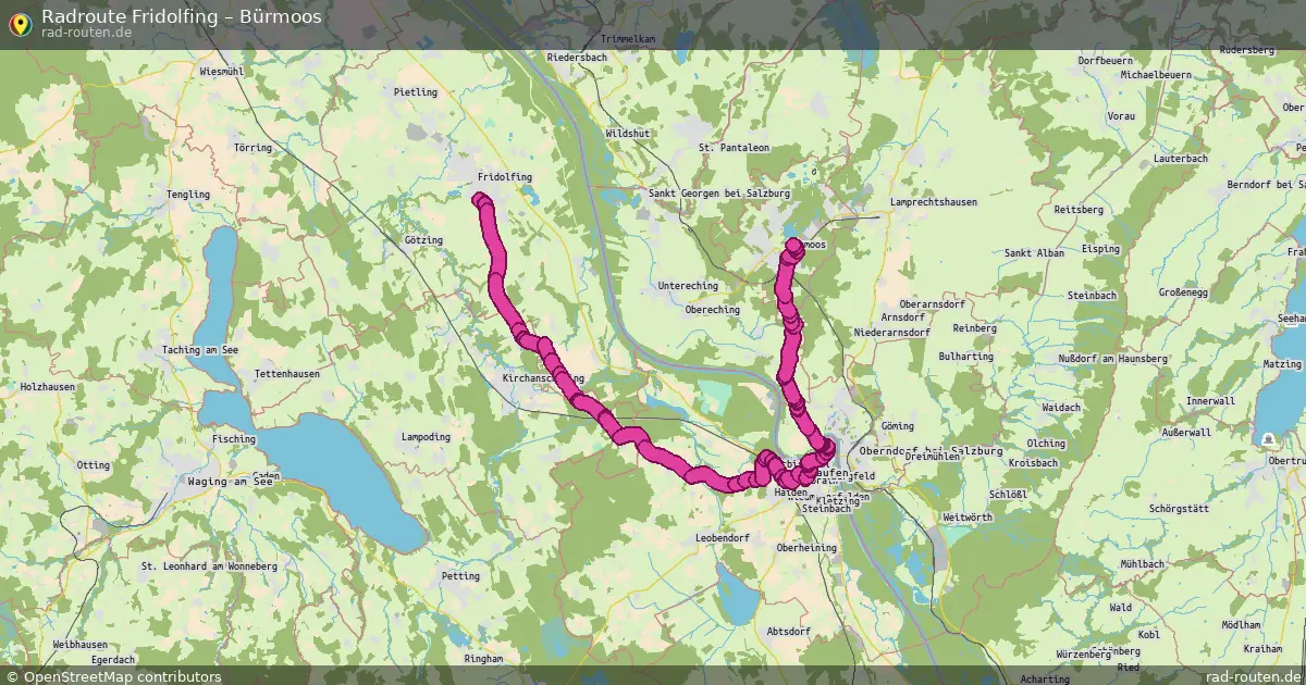 Fahrradroute Fridolfing – Bürmoos (31 km) – Rad-Routen.de
