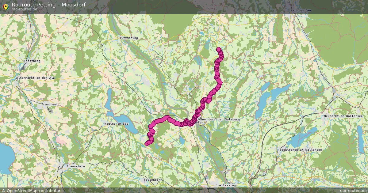 Fahrradroute Petting – Moosdorf (31 km) – Rad-Routen.de