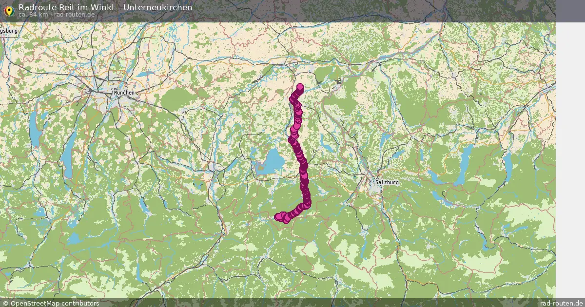 Fahrradroute Reit Im Winkl – Unterneukirchen (84 km) – Rad-Routen.de
