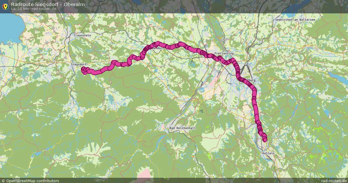 Fahrradroute Siegsdorf – Oberalm