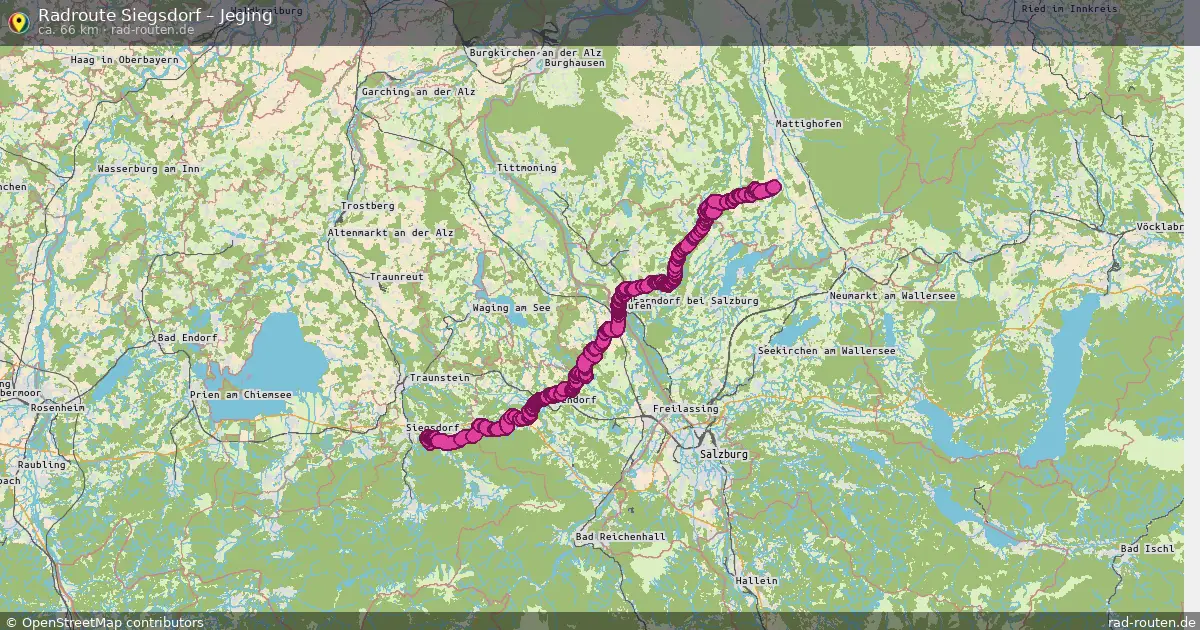 Fahrradroute von Siegsdorf nach Jeging