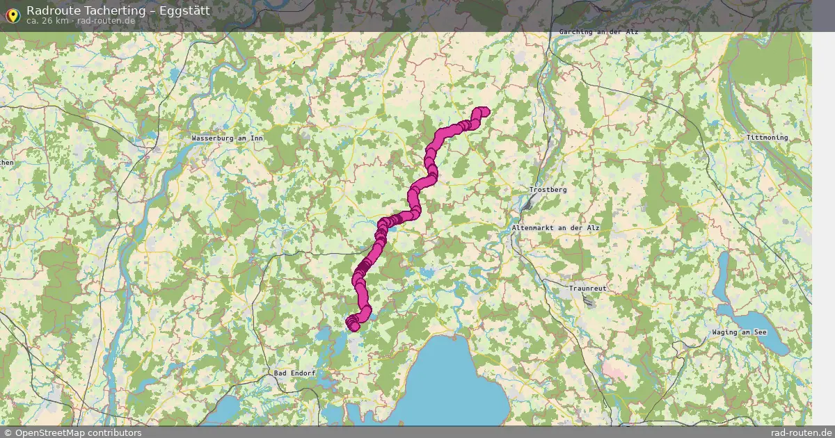 Fahrradroute Tacherting – Eggstätt (26 km) – Rad-Routen.de