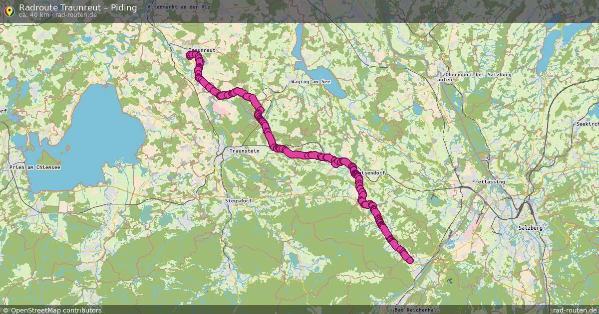Fahrradroute Traunreut – Piding