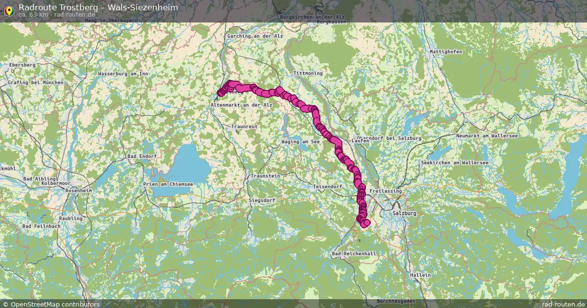 Fahrradroute Trostberg – Wals-Siezenheim