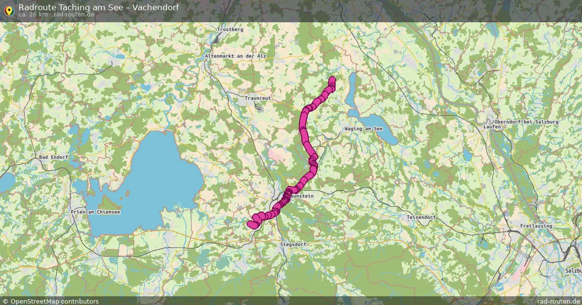 Fahrradroute Taching Am See – Vachendorf (26 km) – Rad-Routen.de