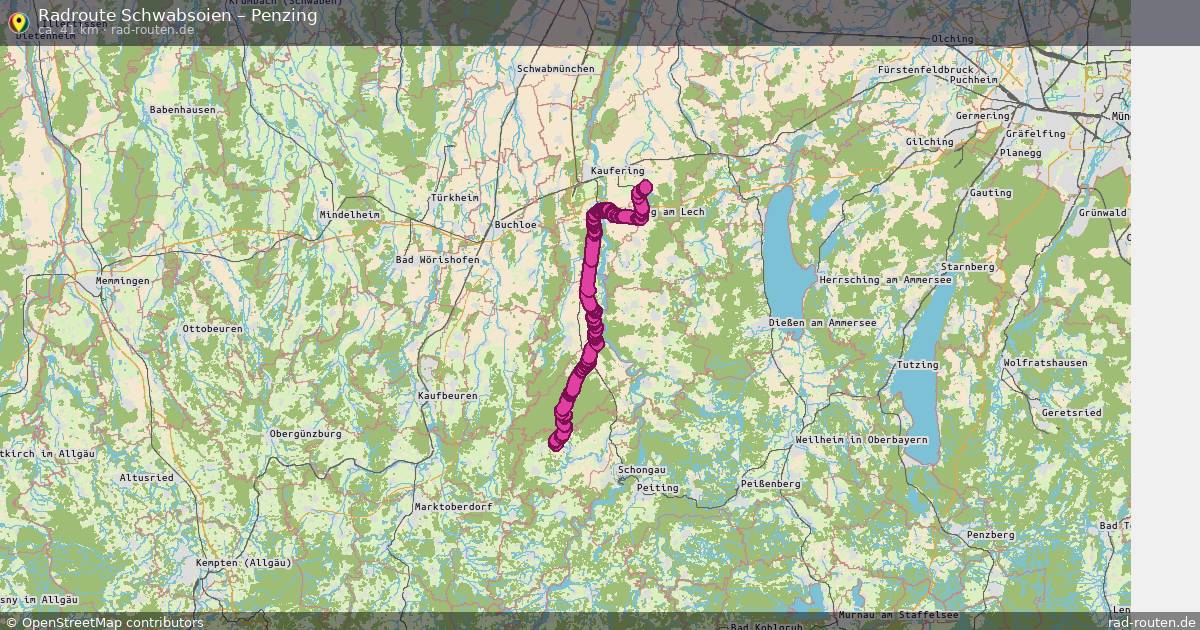 Fahrradroute Schwabsoien – Penzing