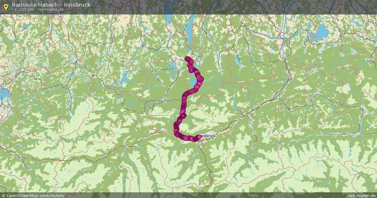 Fahrradroute Habach – Innsbruck