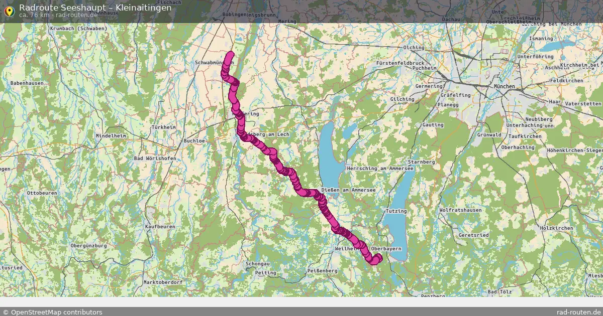 Fahrradroute Seeshaupt – Kleinaitingen