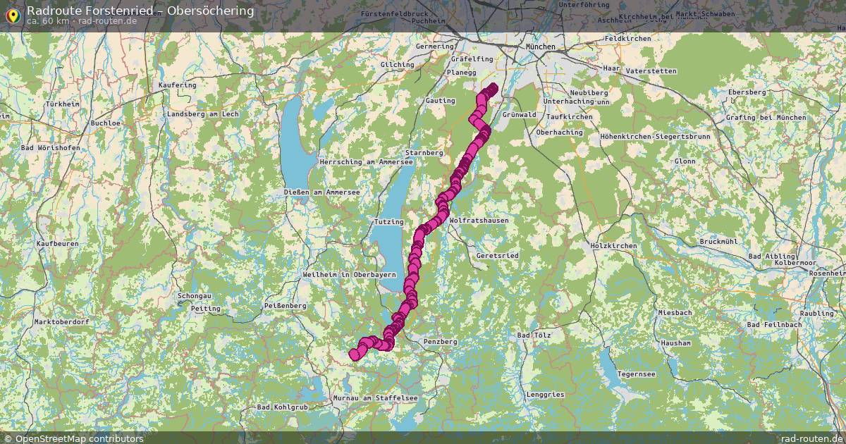 Fahrradroute Forstenried – Obersöchering