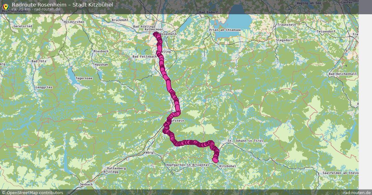 Fahrradroute Rosenheim – Stadt Kitzbühel