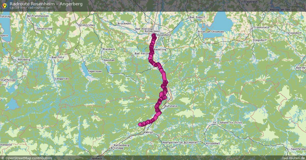 Fahrradroute Rosenheim – Angerberg