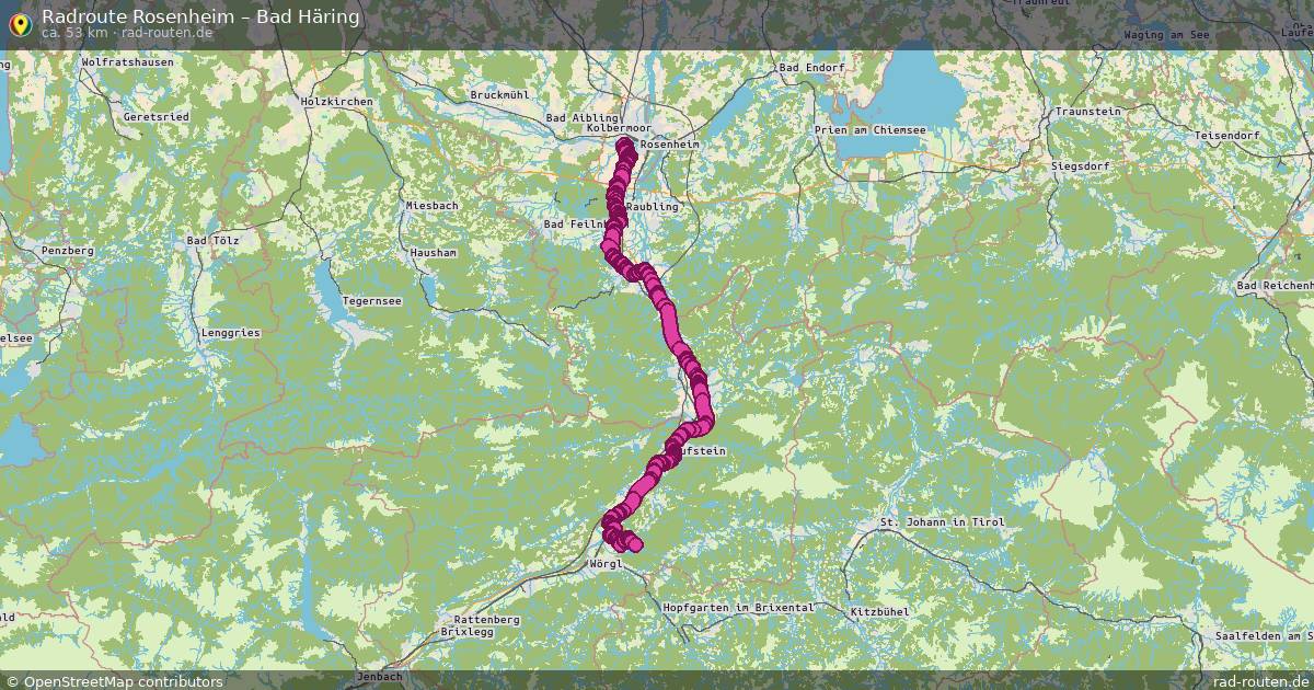 Fahrradroute Rosenheim – Bad Häring