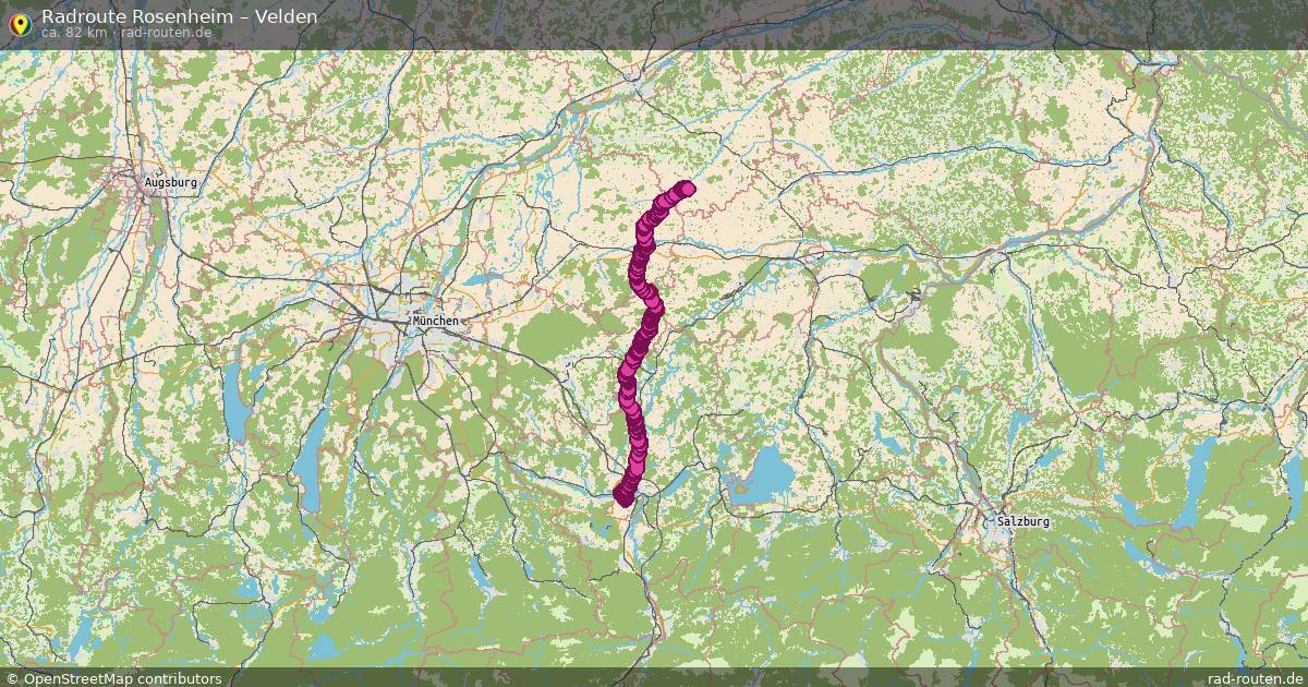 Fahrradroute Rosenheim – Velden (82 km) – Rad-Routen.de