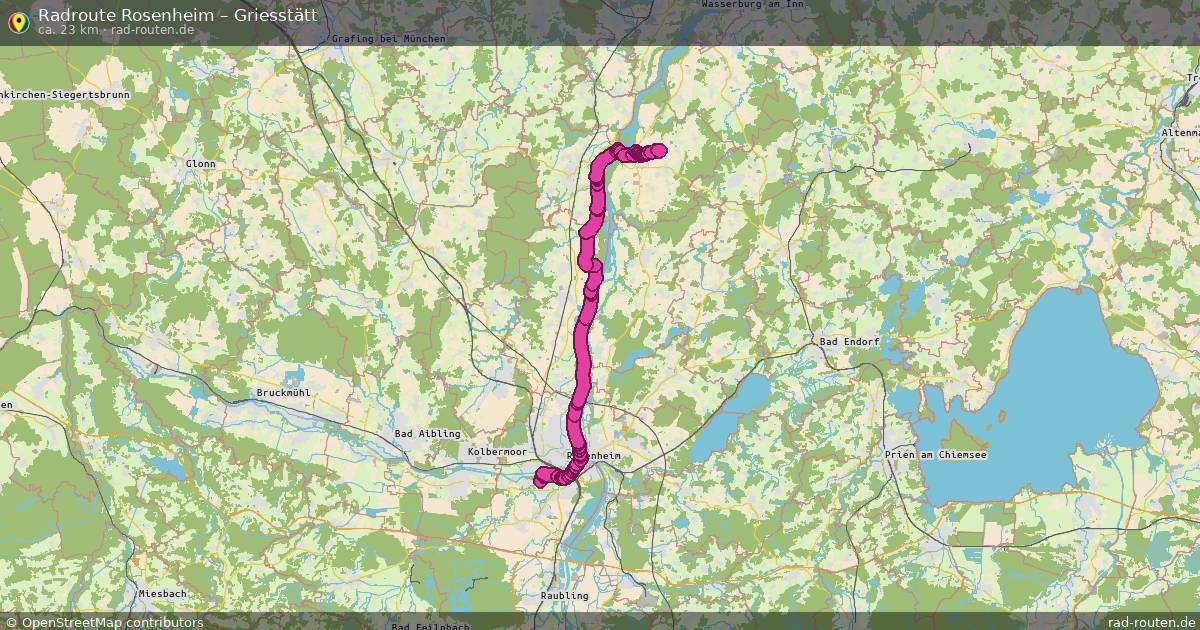Fahrradroute Rosenheim – Griesstätt