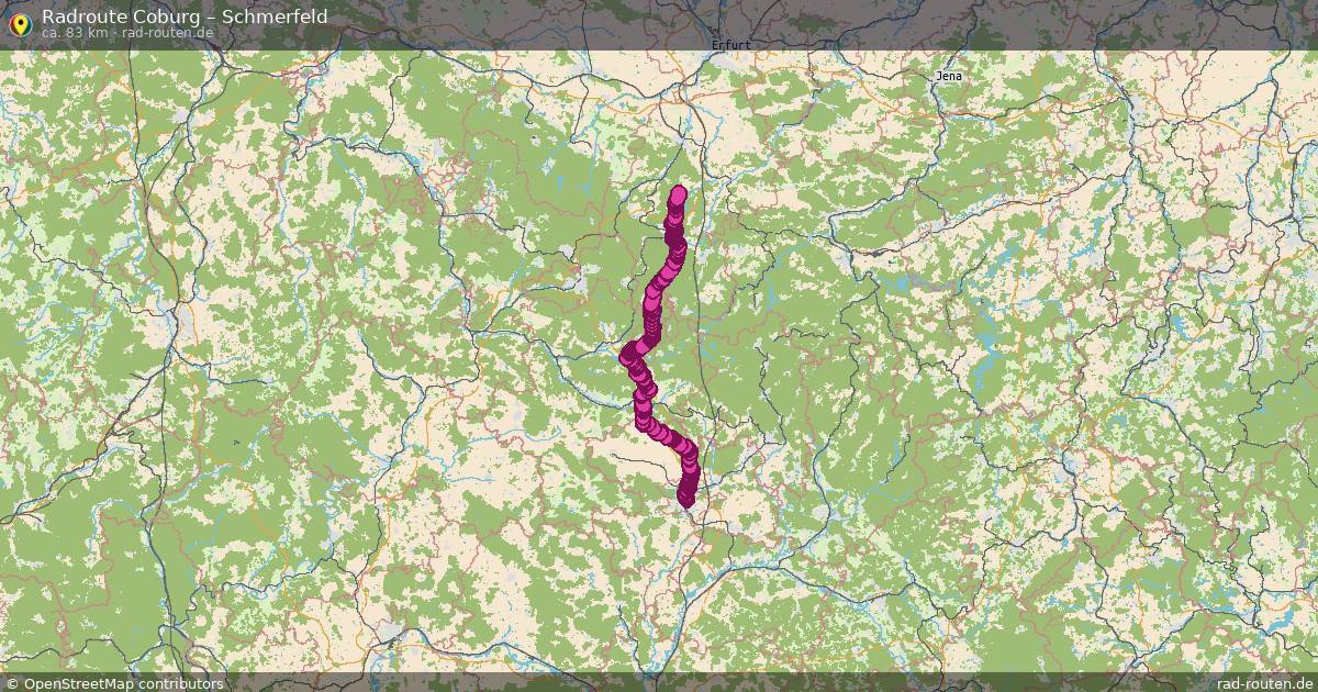 Fahrradroute Coburg – Schmerfeld