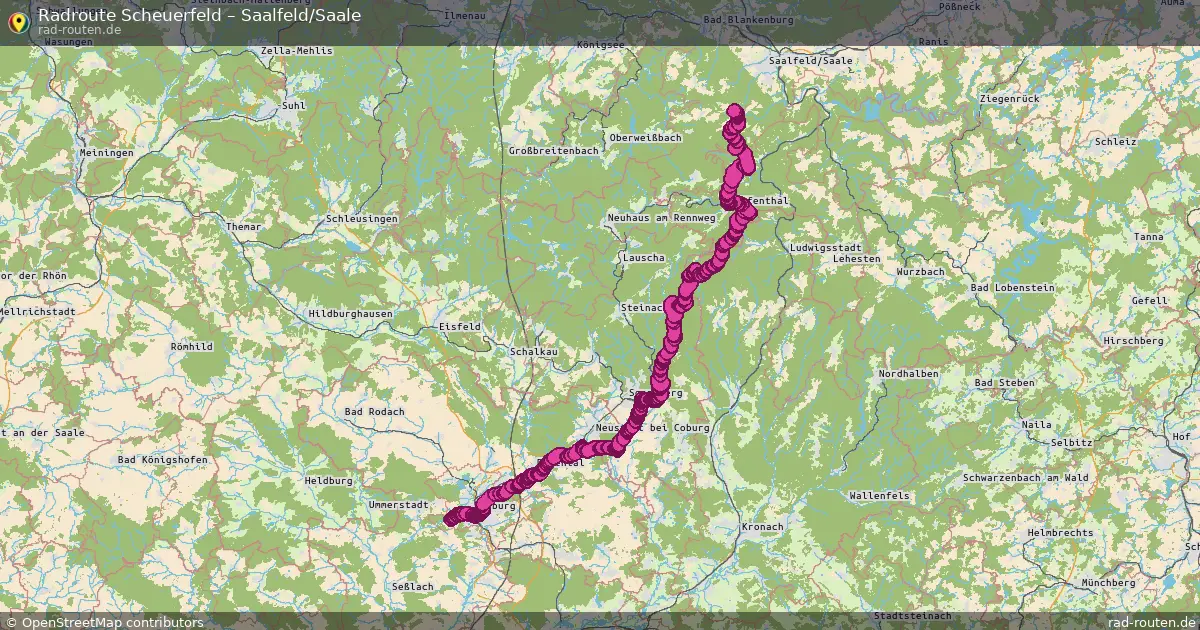 Radtour Scheuerfeld – Saalfeld Saale
