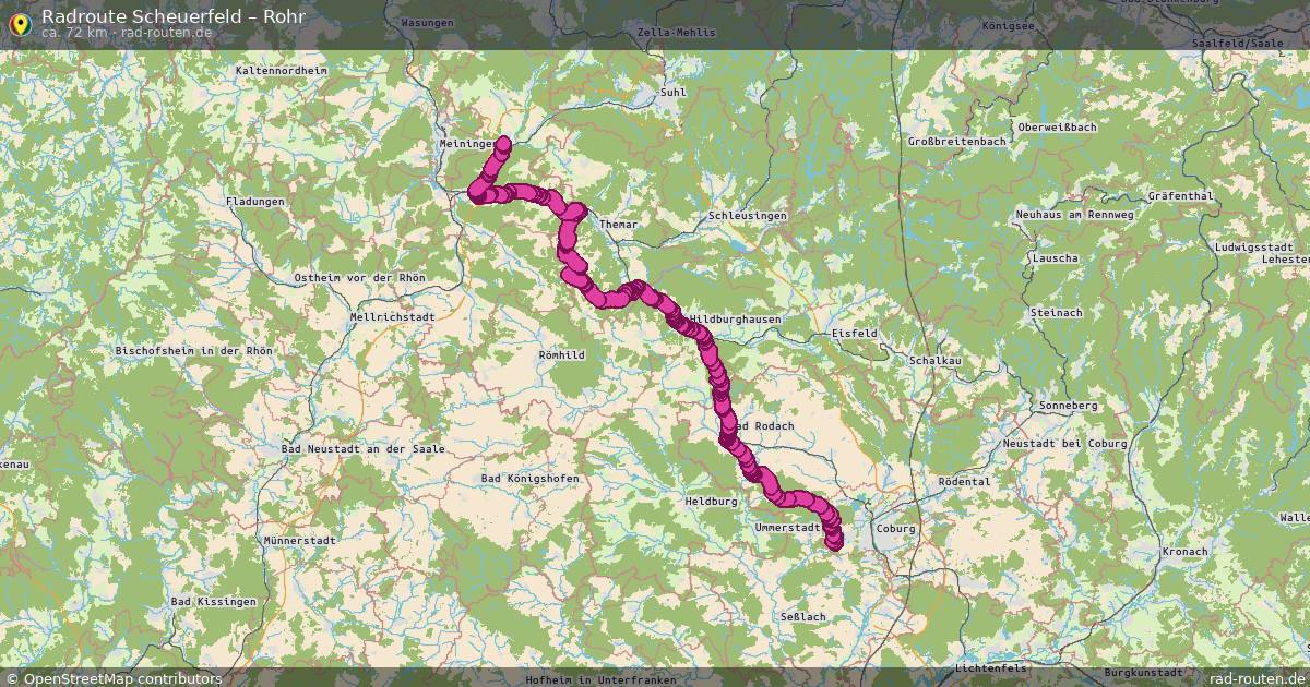 Fahrradroute Scheuerfeld – Rohr