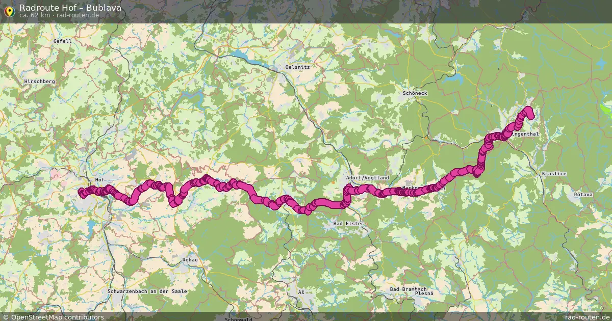 Radtour Hof – Bublava