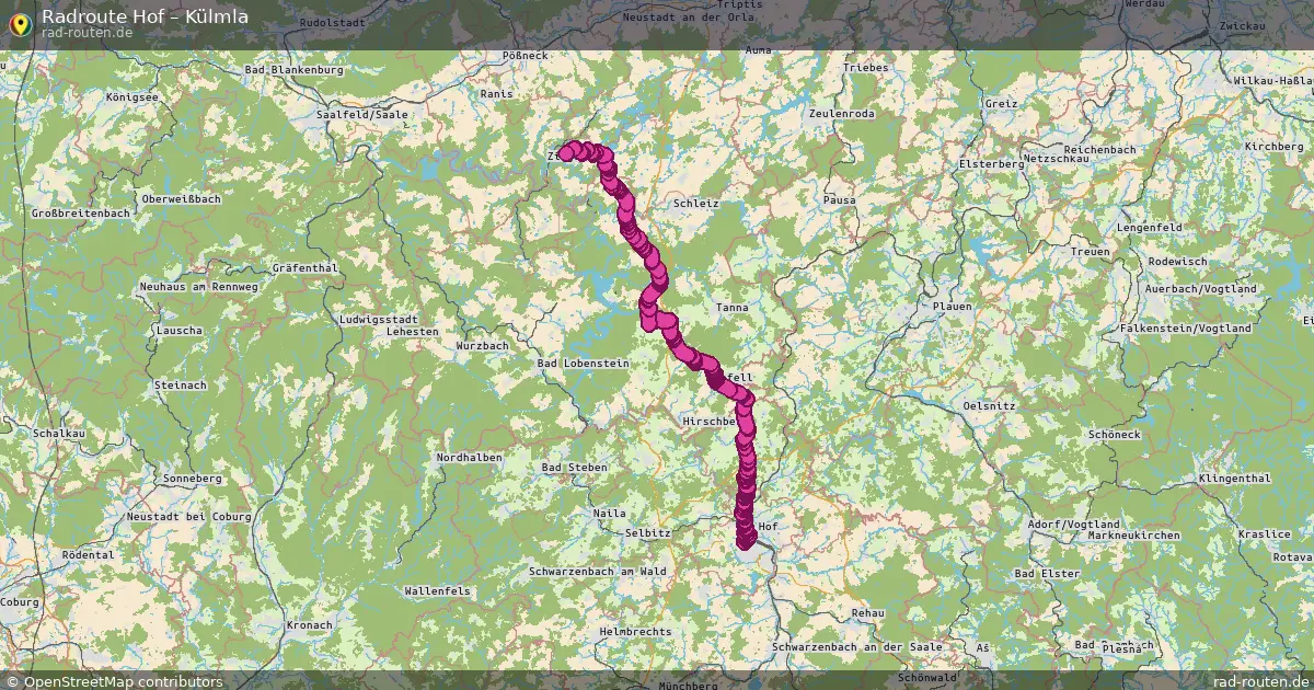 Radtour Hof – Külmla