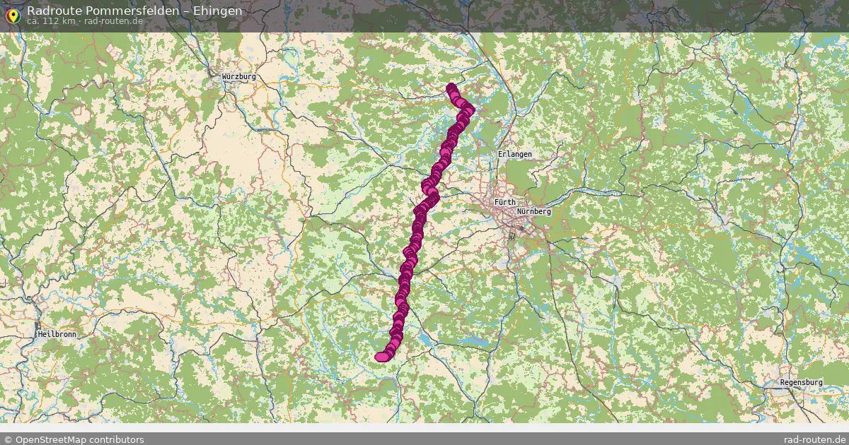 Fahrradroute Pommersfelden – Ehingen
